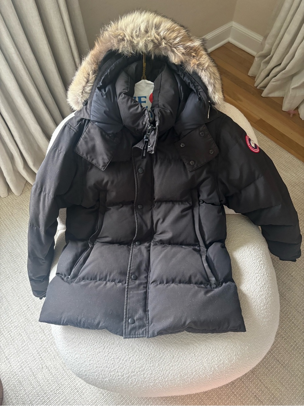Men’s Black Wyndham Canada Goose Parka w/ Removable Fur